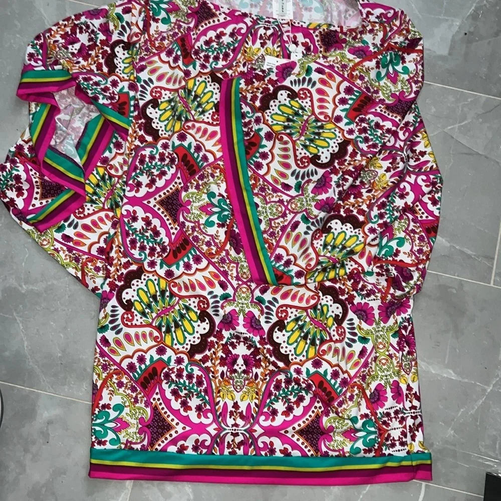 NWT Trina Turk Swimwear Cover Up Hawaiian Gradens Size XL